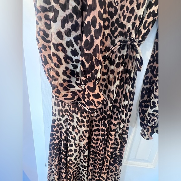 Ganni leopard animal print dress NWOT - Picture 9 of 12